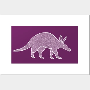 Aardvark Ink Art - cool African anteater design Posters and Art